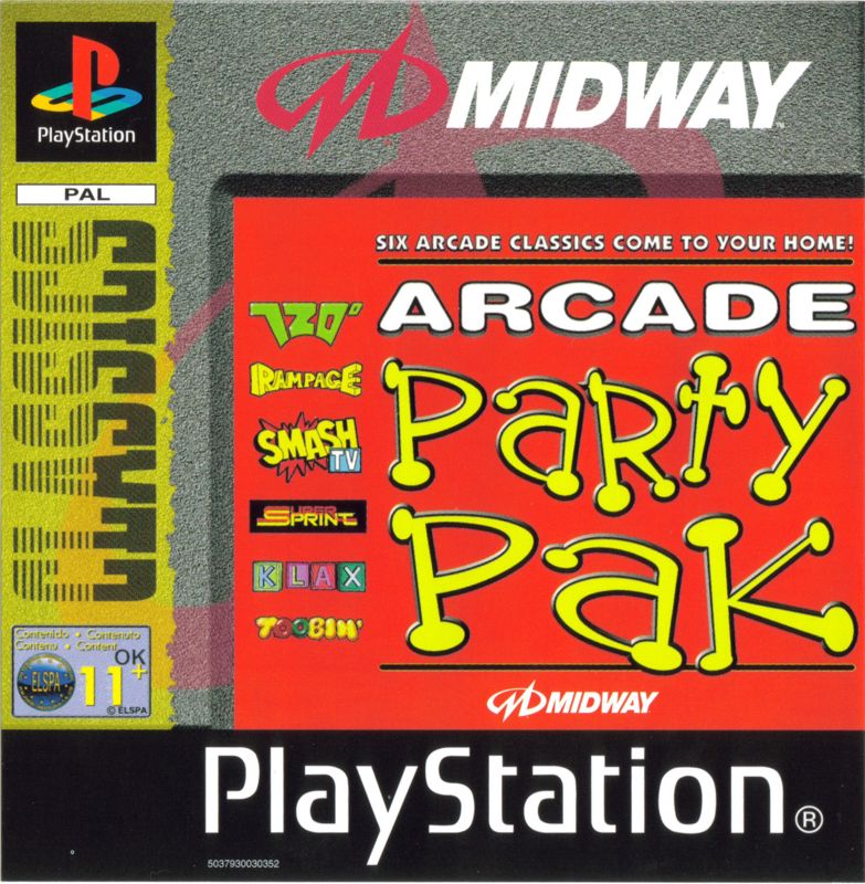 Arcade Party Pak box art for Playstation